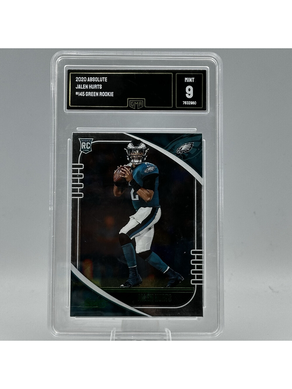 Jalen Hurts 2020 Panini Absolute Green Rookie #145 GMA 9 Mint Eagles RC